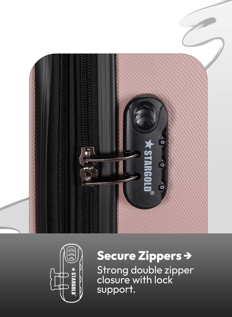 ستارجولد مجموعة حقائب سفر من 3 قطع من حقيبة سفر صلبة من مادة ABS - Image 5